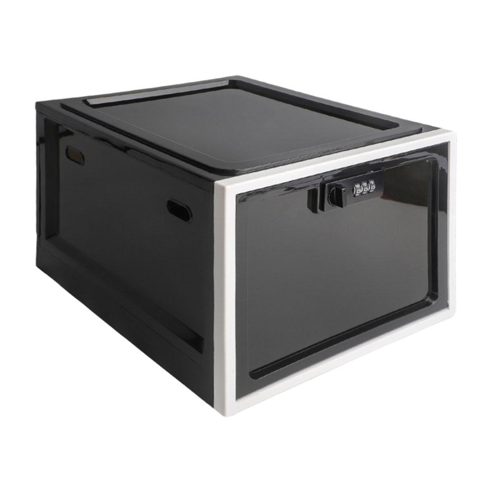 Clear Refrigerator Locking Storage Box for Food, Medicine, & More.