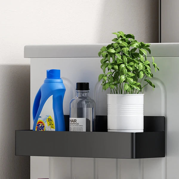 Magnetic 2-Tier Fridge, Microwave, Washing Machine & Dryer Shelf - Black & White