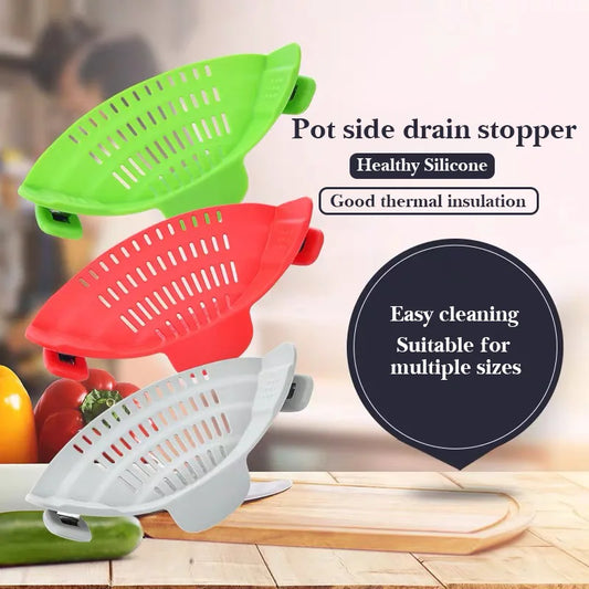 Quick-Clip Strainer: No-Spill Draining for Pots & Pans