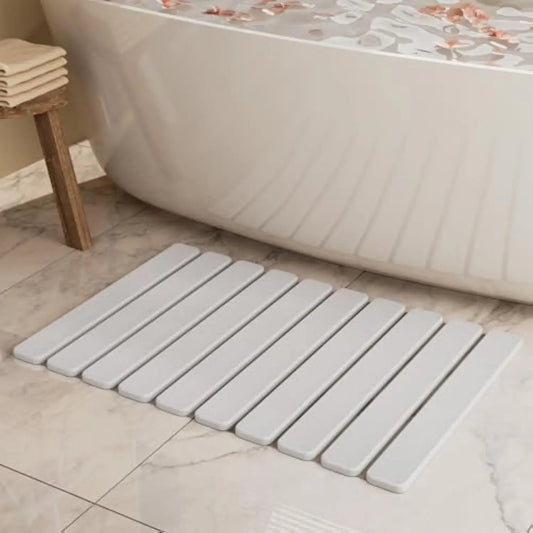 Quick Dry Stone Bathroom Mat Luxury Foldable Bathroom Rug Super Absorbent Bath Mats Non Slip Diatomaceous Earth Diatomite Mat