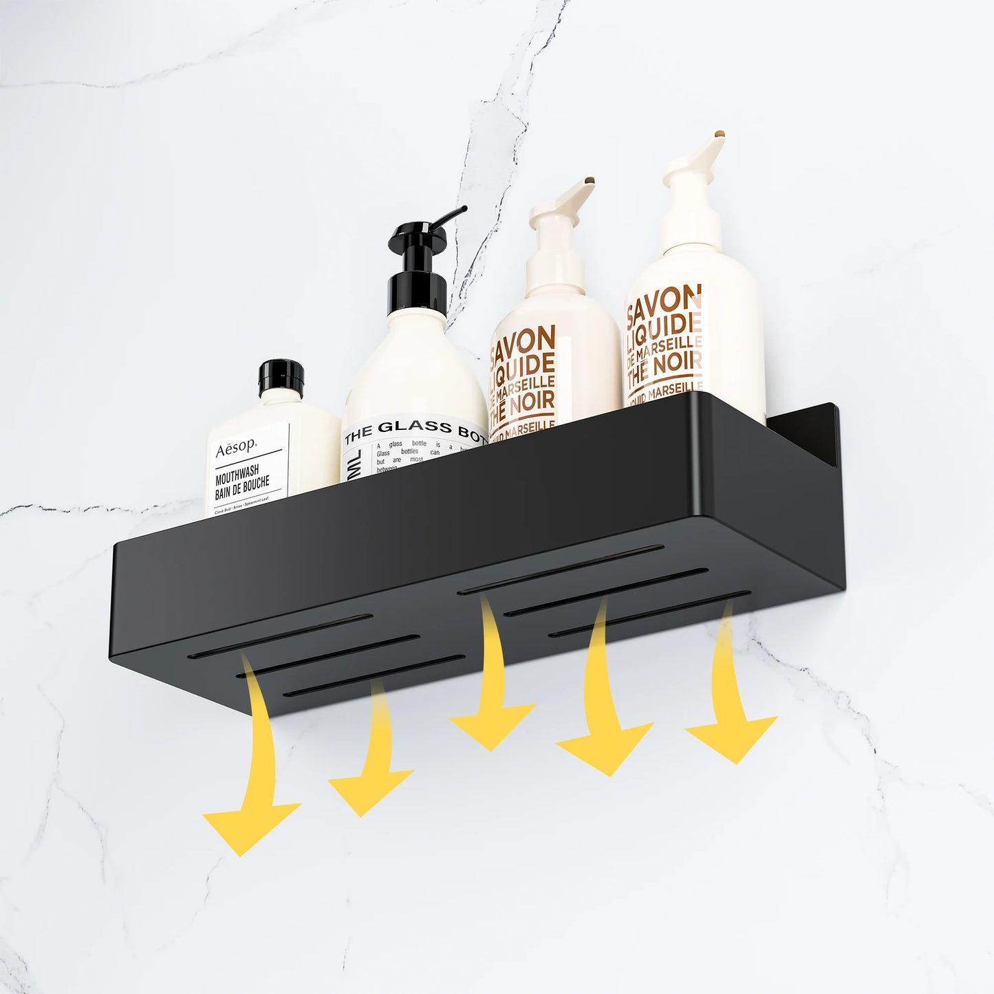 Magnetic 2-Tier Fridge, Microwave, Washing Machine & Dryer Shelf - Black & White