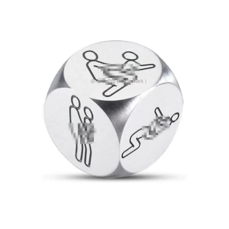 Stainless Steel Date Night Dice Set - Food Decision Dice for Couples