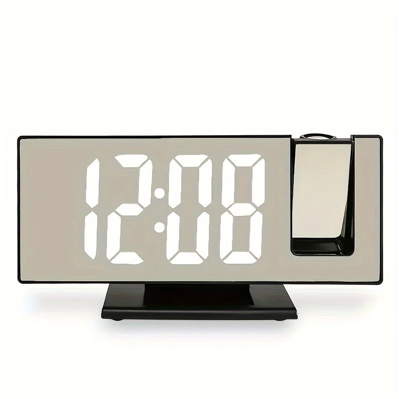 1PC Mirror multifunctional projection alarm clock Intelligent luminous clock Bedroom large screen projection clock