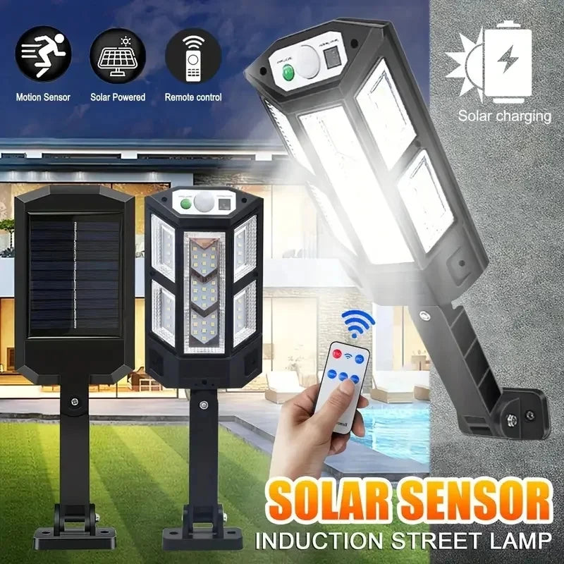 Powerful Solar Garden Light, 80,000 Lumens, Motion Activated, Waterproof