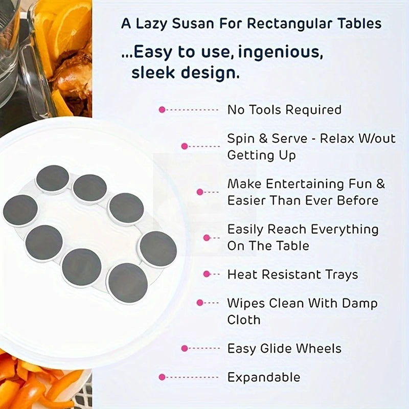 Spinning Snack Tray: Non-Slip Lazy Susan for Easy Sharing