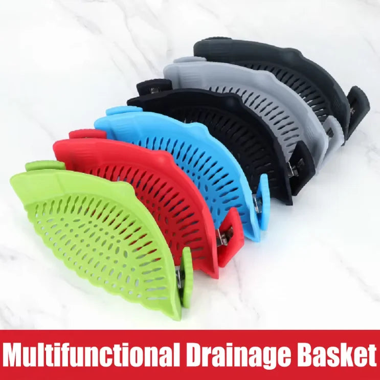 Quick-Clip Strainer: No-Spill Draining for Pots & Pans