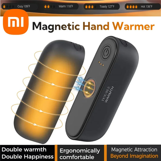 Xiaomi 2-in-1 Magnetic Rechargeable Hand Warmer – Portable Electric Pocket Heater with Long-Lasting Safe Heating