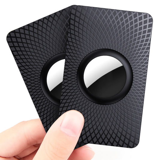 Apple AirTag Wallet Cases - 2 Pack, Card-Thin Design, GPS Tracker for Purse & Wallet