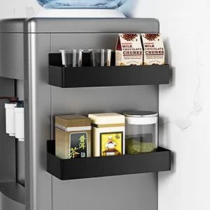 Magnetic 2-Tier Fridge, Microwave, Washing Machine & Dryer Shelf - Black & White