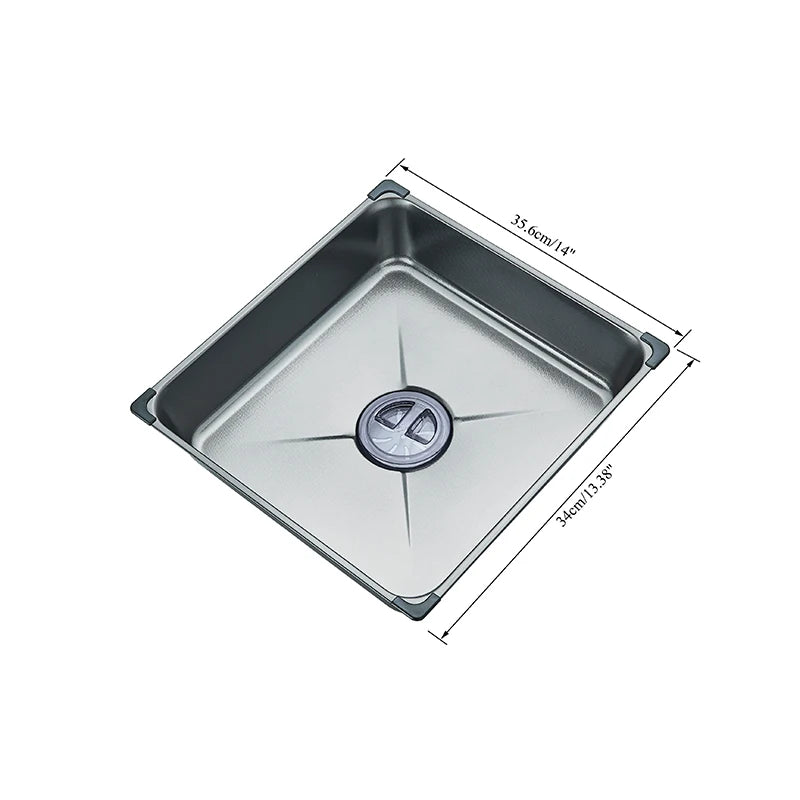 Large Stainless Steel Waterfall Kitchen Sink with Digital Faucet, Soap Dispenser & Cup Washer