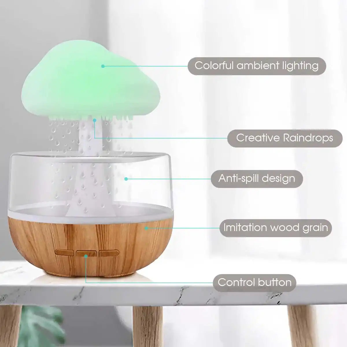 Mini Air Humidifier USB Electric Aroma Diffuser Essential Oil Purifier Aromatherapy Mist Maker Lights For Car Home Bedroom