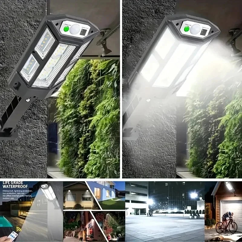 Powerful Solar Garden Light, 80,000 Lumens, Motion Activated, Waterproof