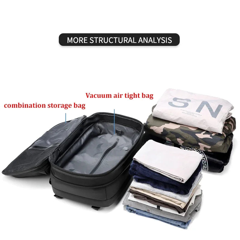 Vacuum Compression Backpack for Travel and Business