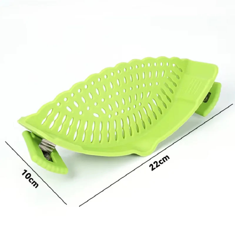 Quick-Clip Strainer: No-Spill Draining for Pots & Pans