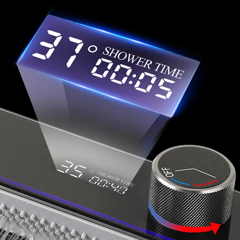 Large Stainless Steel Waterfall Kitchen Sink with Digital Faucet, Soap Dispenser & Cup Washer