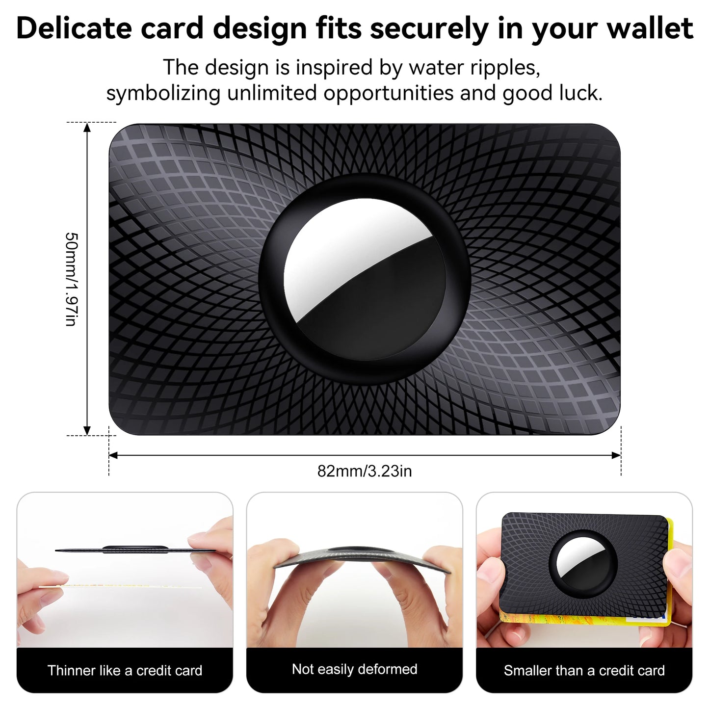 Apple AirTag Wallet Cases - 2 Pack, Card-Thin Design, GPS Tracker for Purse & Wallet