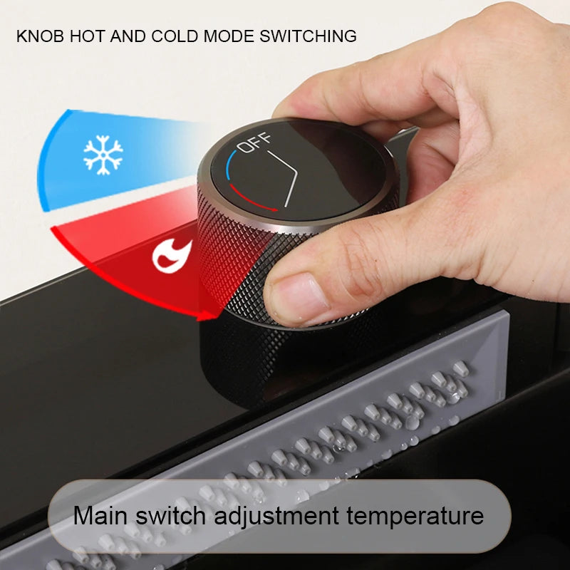 Large Stainless Steel Waterfall Kitchen Sink with Digital Faucet, Soap Dispenser & Cup Washer