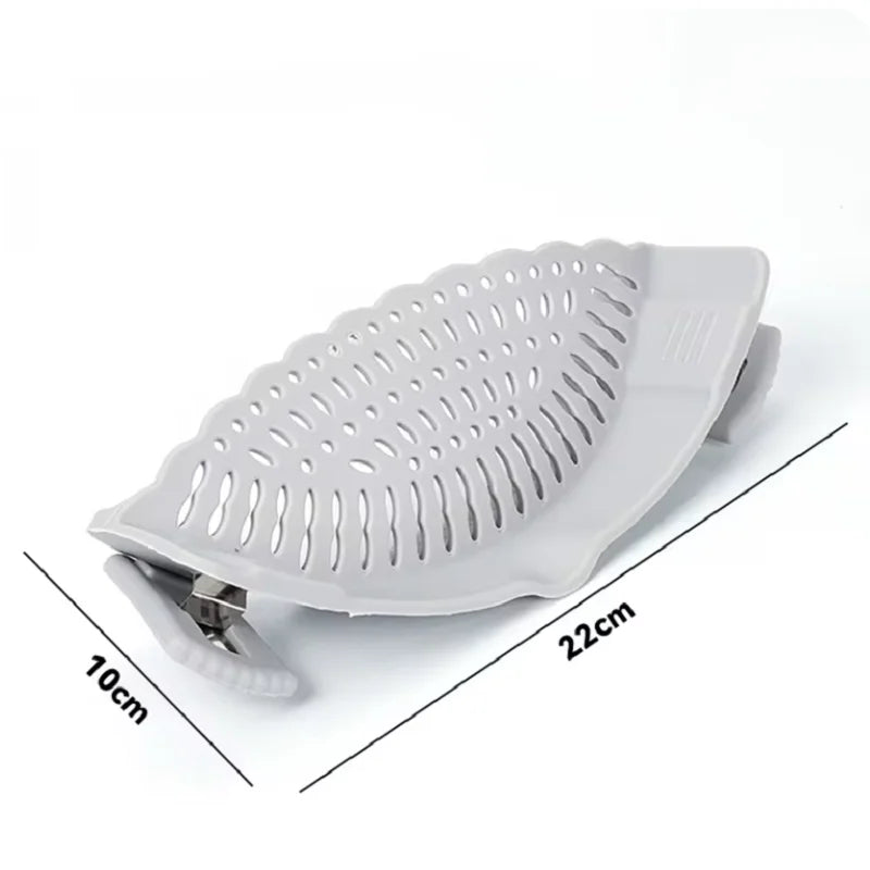 Quick-Clip Strainer: No-Spill Draining for Pots & Pans
