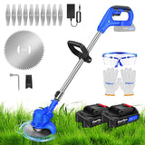 21V Cordless Grass Trimmer Set | 2 Batteries, Weed/Hedge Cutter