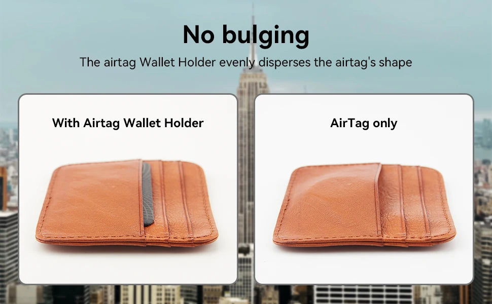 Apple AirTag Wallet Cases - 2 Pack, Card-Thin Design, GPS Tracker for Purse & Wallet