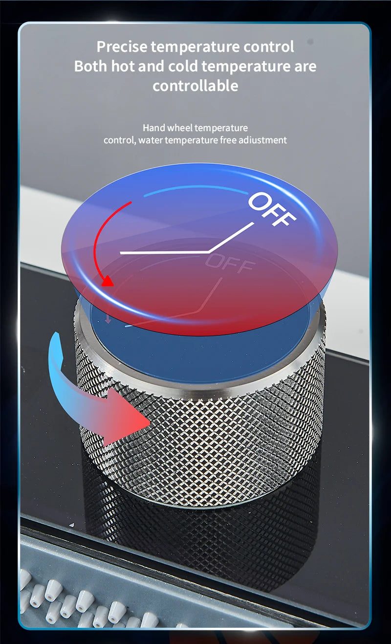 Large Stainless Steel Waterfall Kitchen Sink with Digital Faucet, Soap Dispenser & Cup Washer