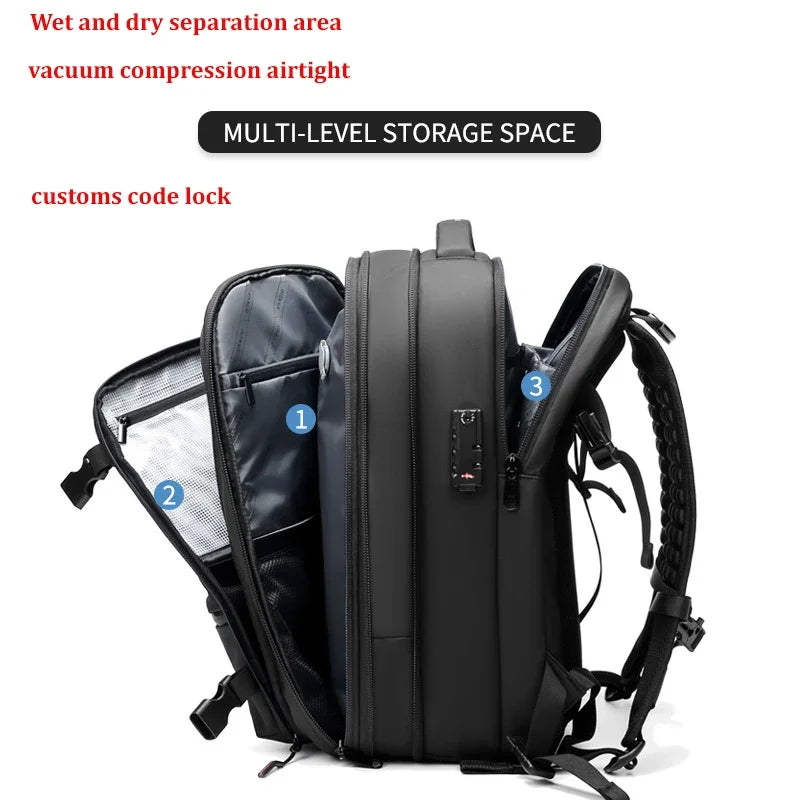 Vacuum Compression Backpack for Travel and Business