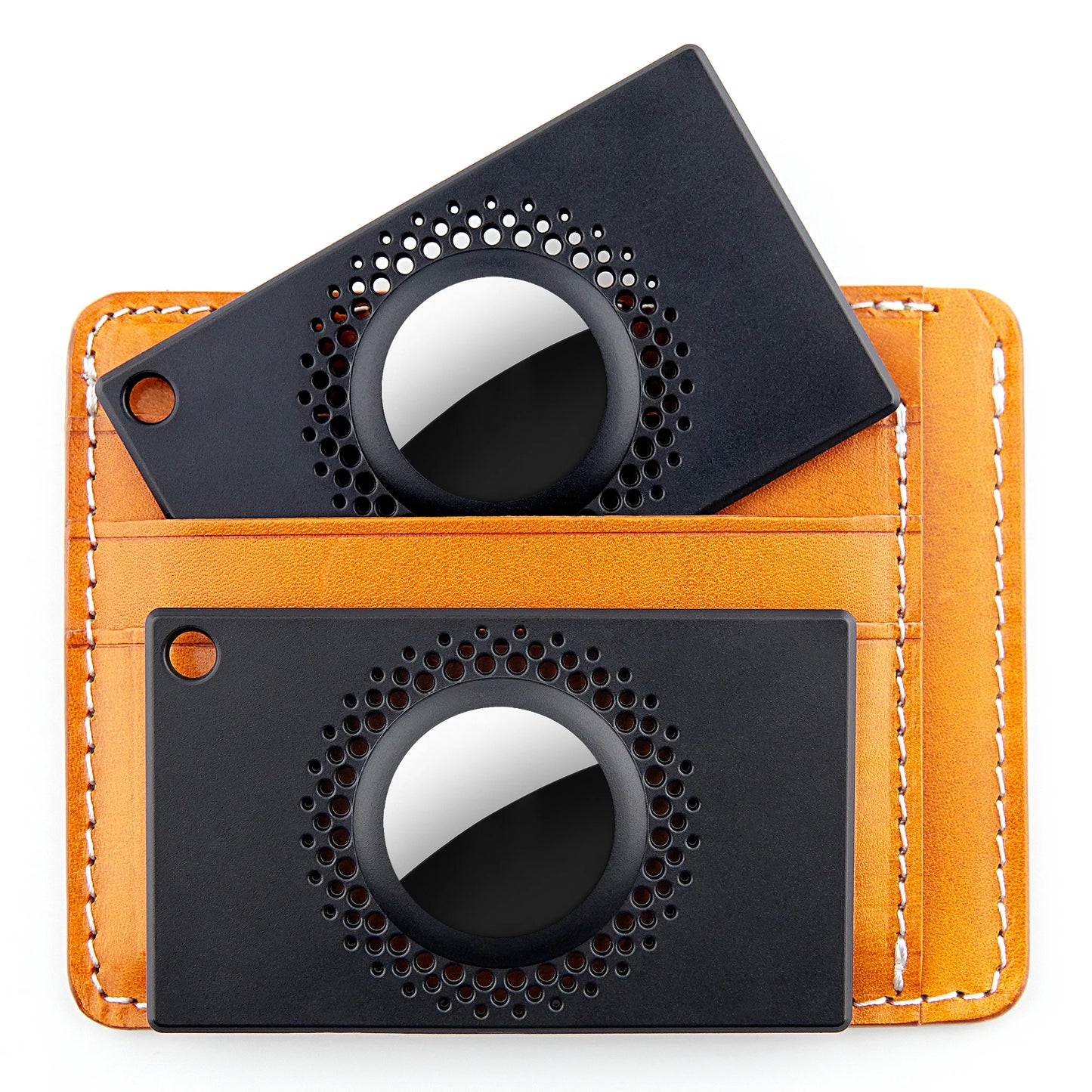Apple AirTag Wallet Cases - 2 Pack, Card-Thin Design, GPS Tracker for Purse & Wallet