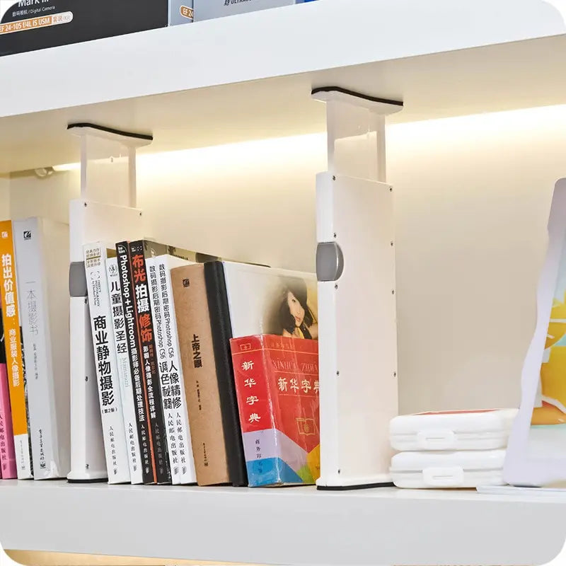 Adjustable T-Drawer Dividers – Retractable White Plastic Partition Holders for Home Organization