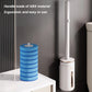 Wall-Mounted Toilet Brush with Long Handle – Eco-Friendly WC Cleaner with Disposable Brush Heads