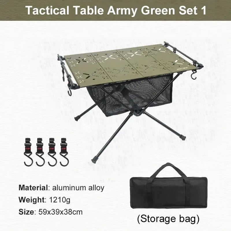 Westtune Portable Camping Folding Table – Lightweight Aluminum Alloy Outdoor Table with Accessories & Multifunctional Design