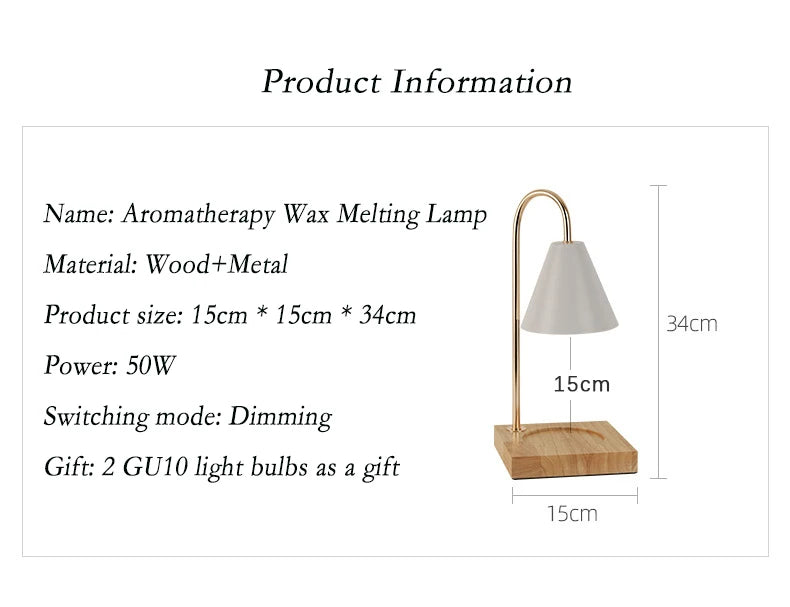 Candle Warmer Lamp Aromatherapy Retro Melting Wax Lamp with Timer Scent Candle Melt Lantern for Home Bedroom Modern Decoration