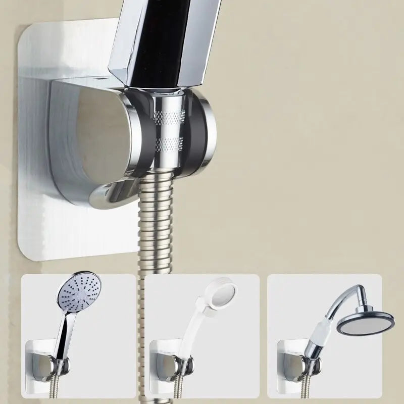 Universal Wall-Mounted Showerhead Holder – Punch-Free Adjustable Self-Adhesive Bathroom Bracket
