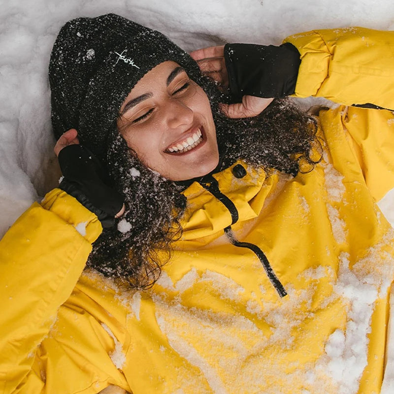 Embroidered Letter Beanies Bonnet For Women&Men 2Layer Silk Satin Lined Anti Static Knitted Hat Autumn Winter SKi Skullies Cap