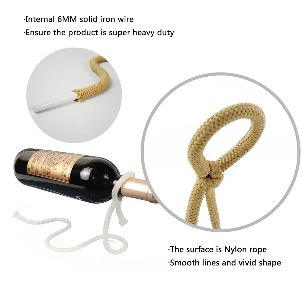 Rope Red Wine Rack Snake Bracket Wine Bottle Holder Modern Style For Home Decoration Table Decor Wine Cabinet Display