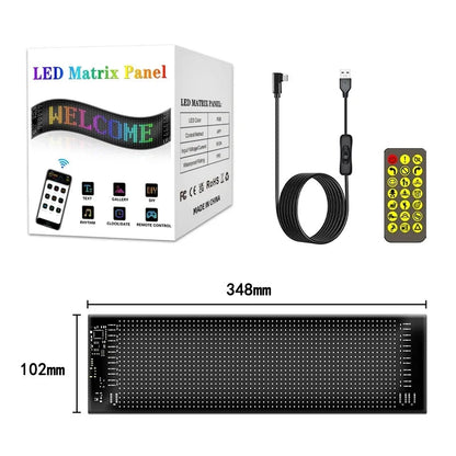 Bright LED Pixel Sign: Scrolling, Flexible, App-Controlled - Perfect for Cars & More!