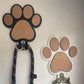 Chic Wooden Paw Print Wall Hook - Polished Finish, Handcrafted Towel & Clothes Hanger for Bedroom and Bathroom Decor