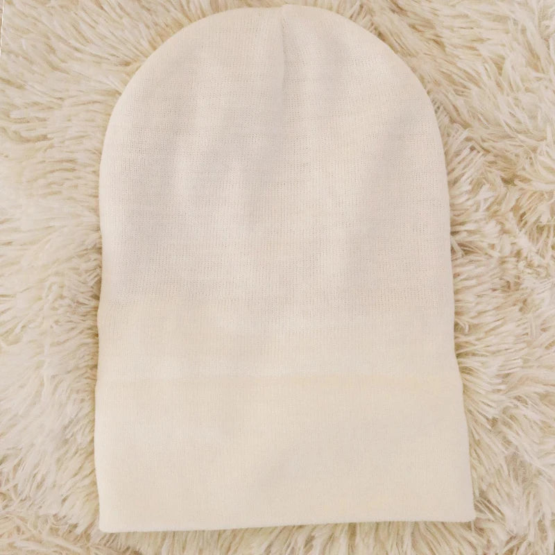 Embroidered Letter Beanies Bonnet For Women&Men 2Layer Silk Satin Lined Anti Static Knitted Hat Autumn Winter SKi Skullies Cap