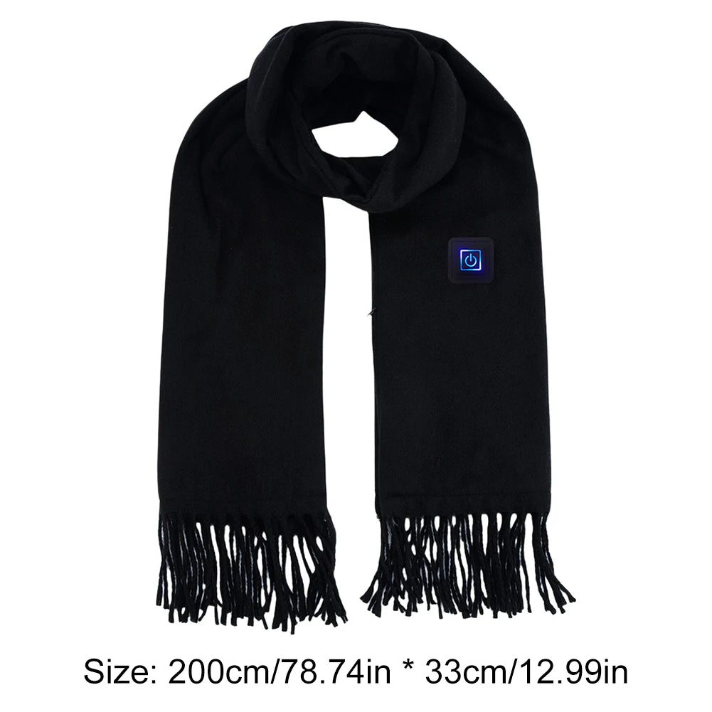 Electric USB Heated Scarf Neck Heating Pad 3 Temperature Adjustable Heated Neck Warmer Heating Neck Wrap for Men Women