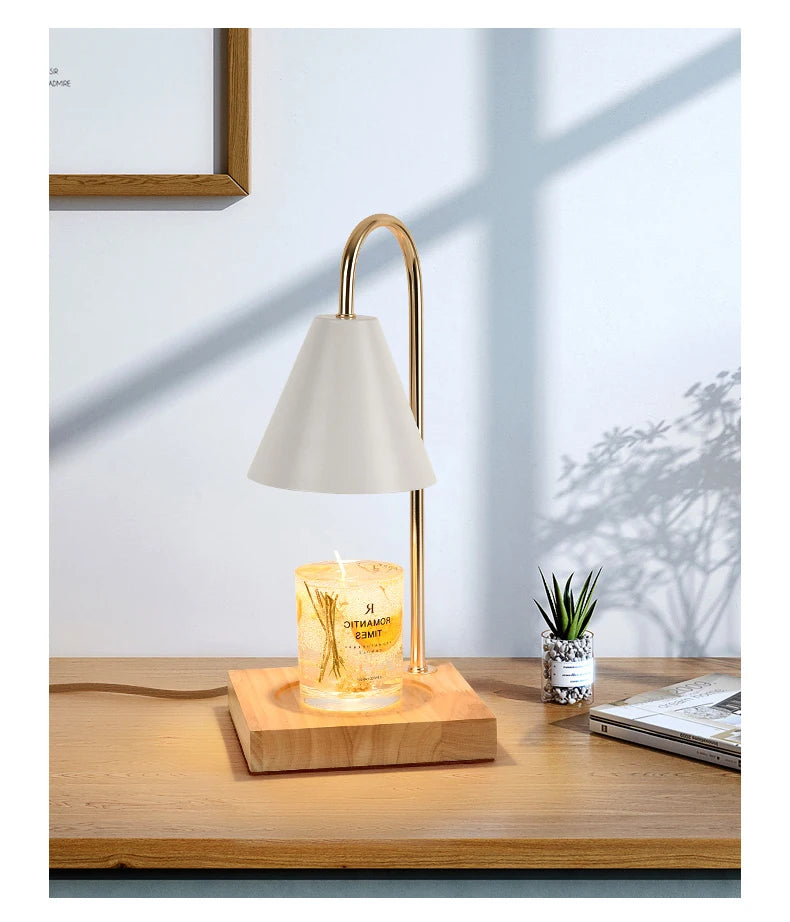 Candle Warmer Lamp Aromatherapy Retro Melting Wax Lamp with Timer Scent Candle Melt Lantern for Home Bedroom Modern Decoration