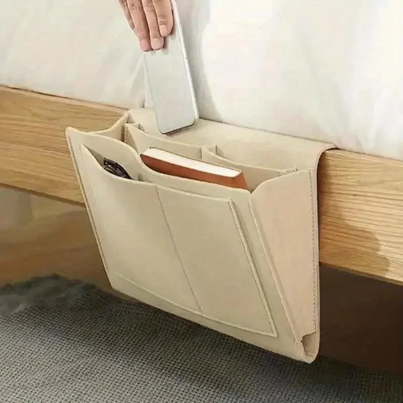 Bedside hanging storage bag Mobile phone remote control tissue storage box Bedside book hanging bag sundry household items