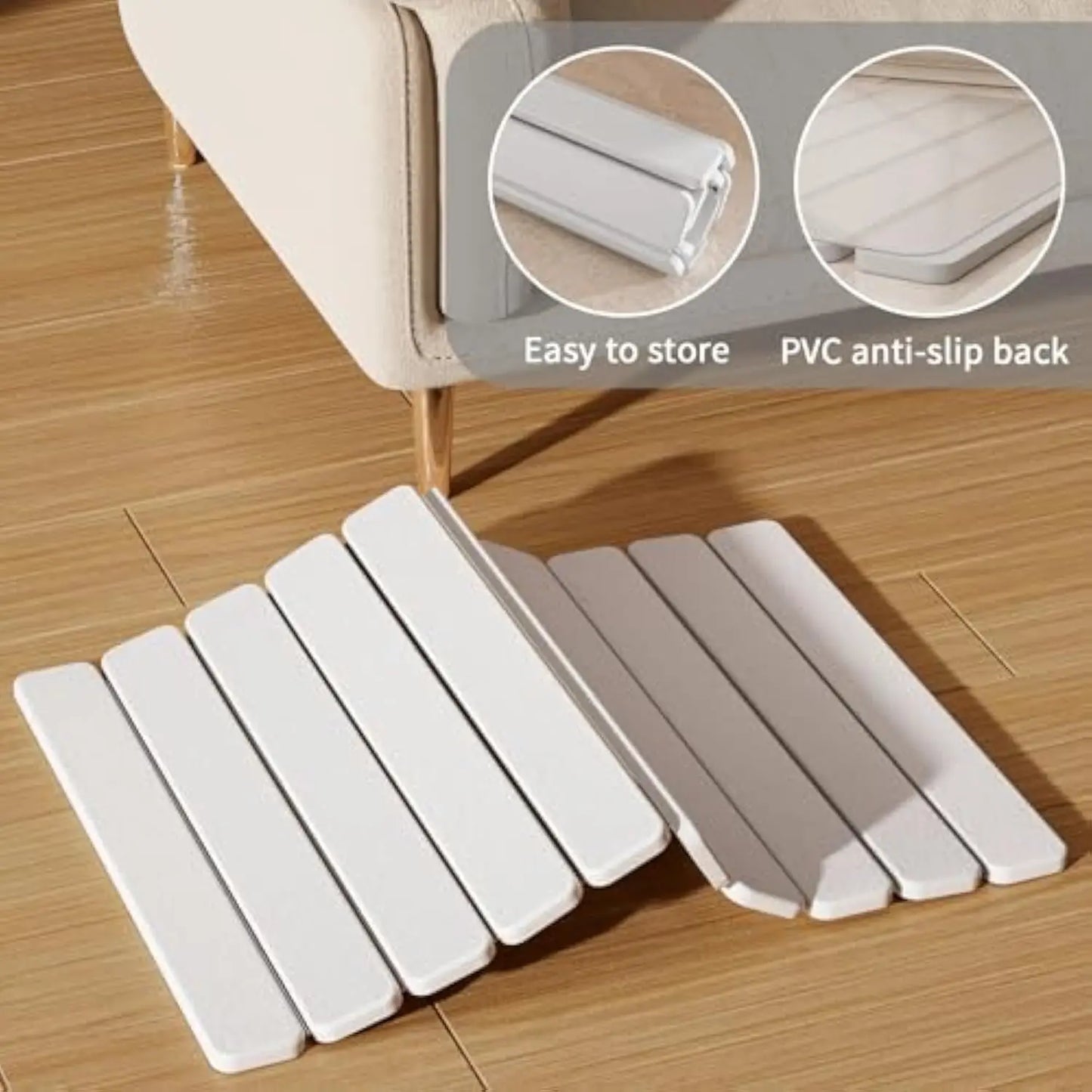 Quick Dry Stone Bathroom Mat Luxury Foldable Bathroom Rug Super Absorbent Bath Mats Non Slip Diatomaceous Earth Diatomite Mat