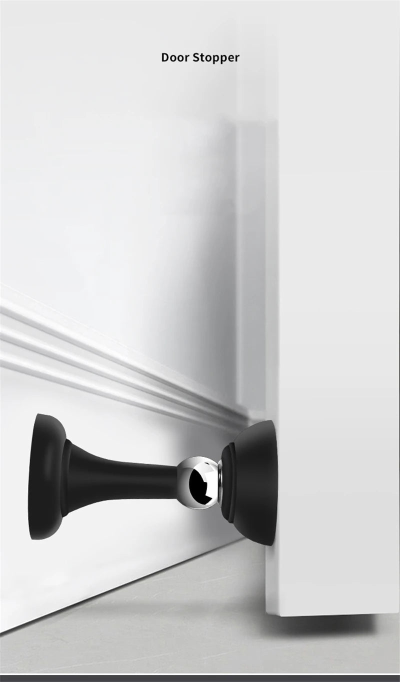 KK&FING Strong Magnetic Silent Suction Household Bedroom Free-punch Door Suction Anti-collision Door Stop Silicone Floor Suction
