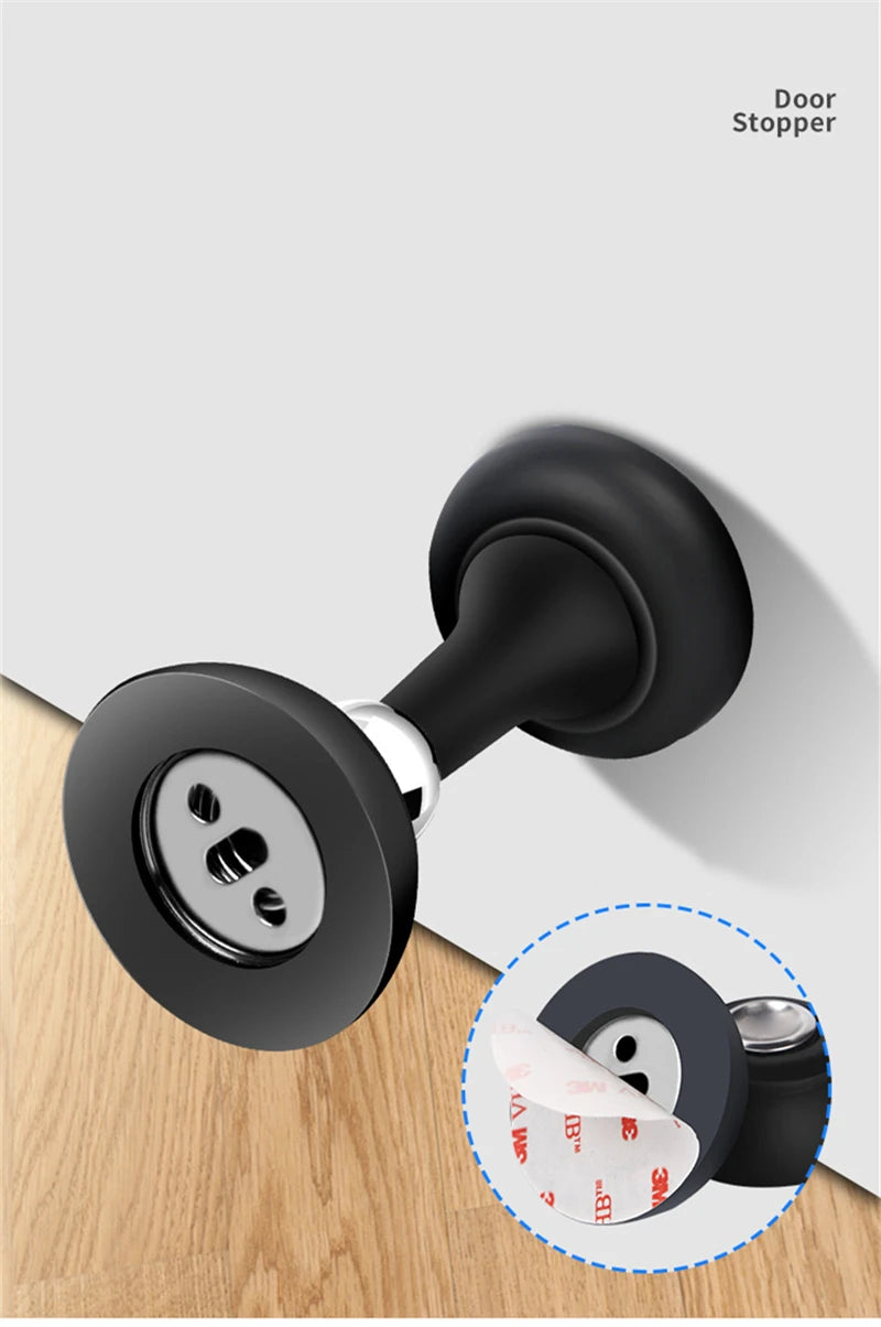 KK&FING Strong Magnetic Silent Suction Household Bedroom Free-punch Door Suction Anti-collision Door Stop Silicone Floor Suction