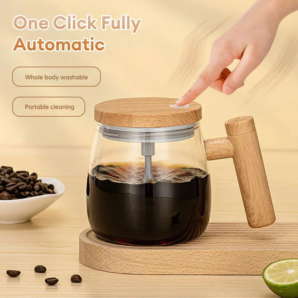Electric Automatic Self Stirring Cup 400ml Self Mixing Coffee Mug Glass Waterproof Protein Powder Stirrers for Gym Home Office