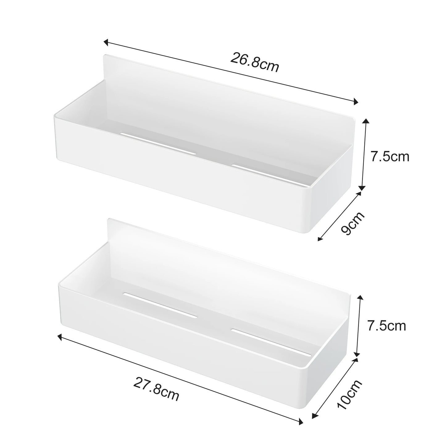Magnetic 2-Tier Fridge, Microwave, Washing Machine & Dryer Shelf - Black & White