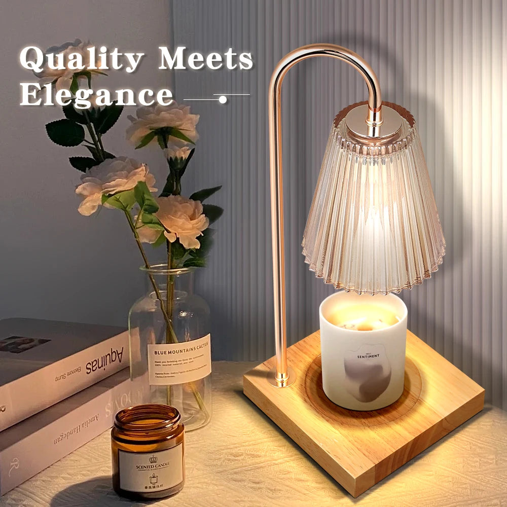 Candle Warmer Lamp Aromatherapy Retro Melting Wax Lamp with Timer Scent Candle Melt Lantern for Home Bedroom Modern Decoration