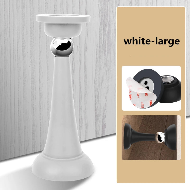 KK&FING Strong Magnetic Silent Suction Household Bedroom Free-punch Door Suction Anti-collision Door Stop Silicone Floor Suction