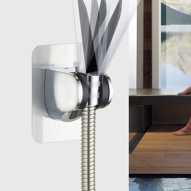Universal Wall-Mounted Showerhead Holder – Punch-Free Adjustable Self-Adhesive Bathroom Bracket