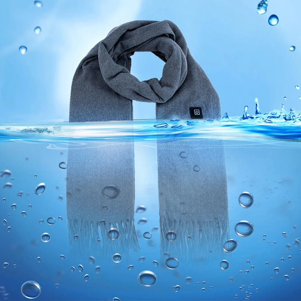 Electric USB Heated Scarf Neck Heating Pad 3 Temperature Adjustable Heated Neck Warmer Heating Neck Wrap for Men Women