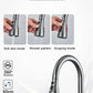Large Stainless Steel Waterfall Kitchen Sink with Digital Faucet, Soap Dispenser & Cup Washer